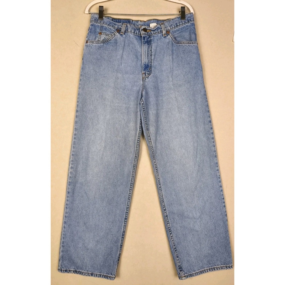 Vintage Levi's 965 Wide Leg Jeans USA Made Women's 11 Light Wash Y2K Denim